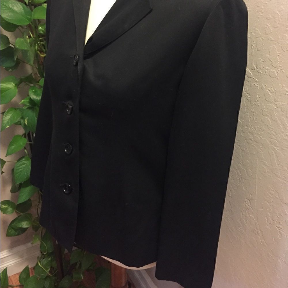 Liz Claiborne LizSport Petite Black Blazer Size P - Picture 4 of 8